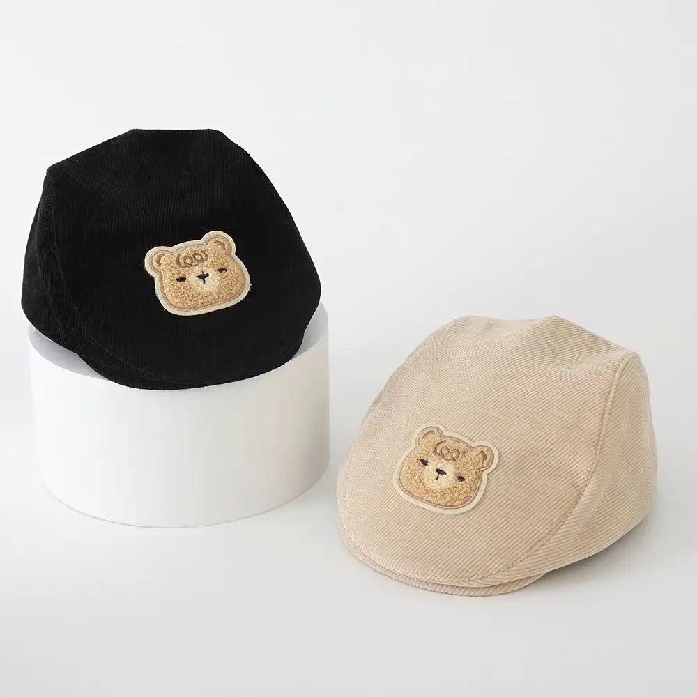 Baby Bear Embroidered Cap Black Autumn Winter — feature 6