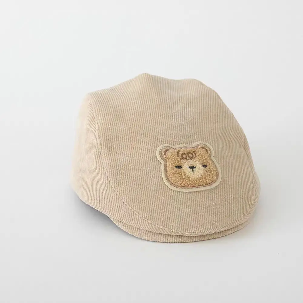 Baby Bear Embroidered Cap Black Autumn Winter - Image 2
