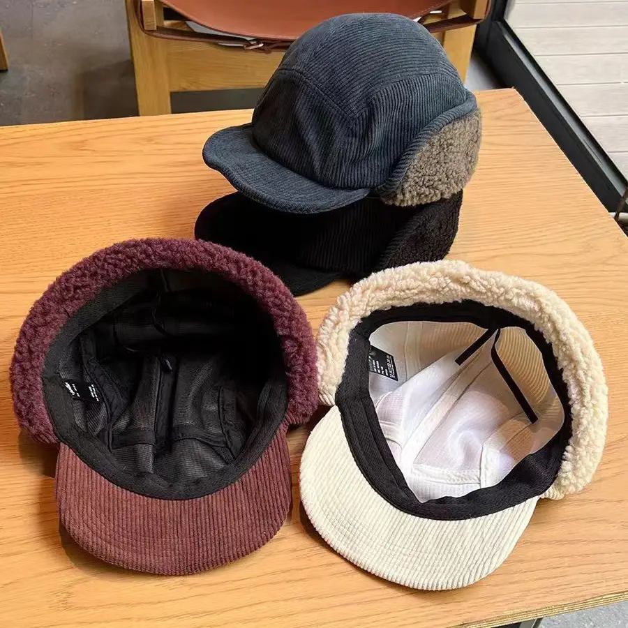 Women Warm Duckbill Cap with Reversible Embroidery - Image 8