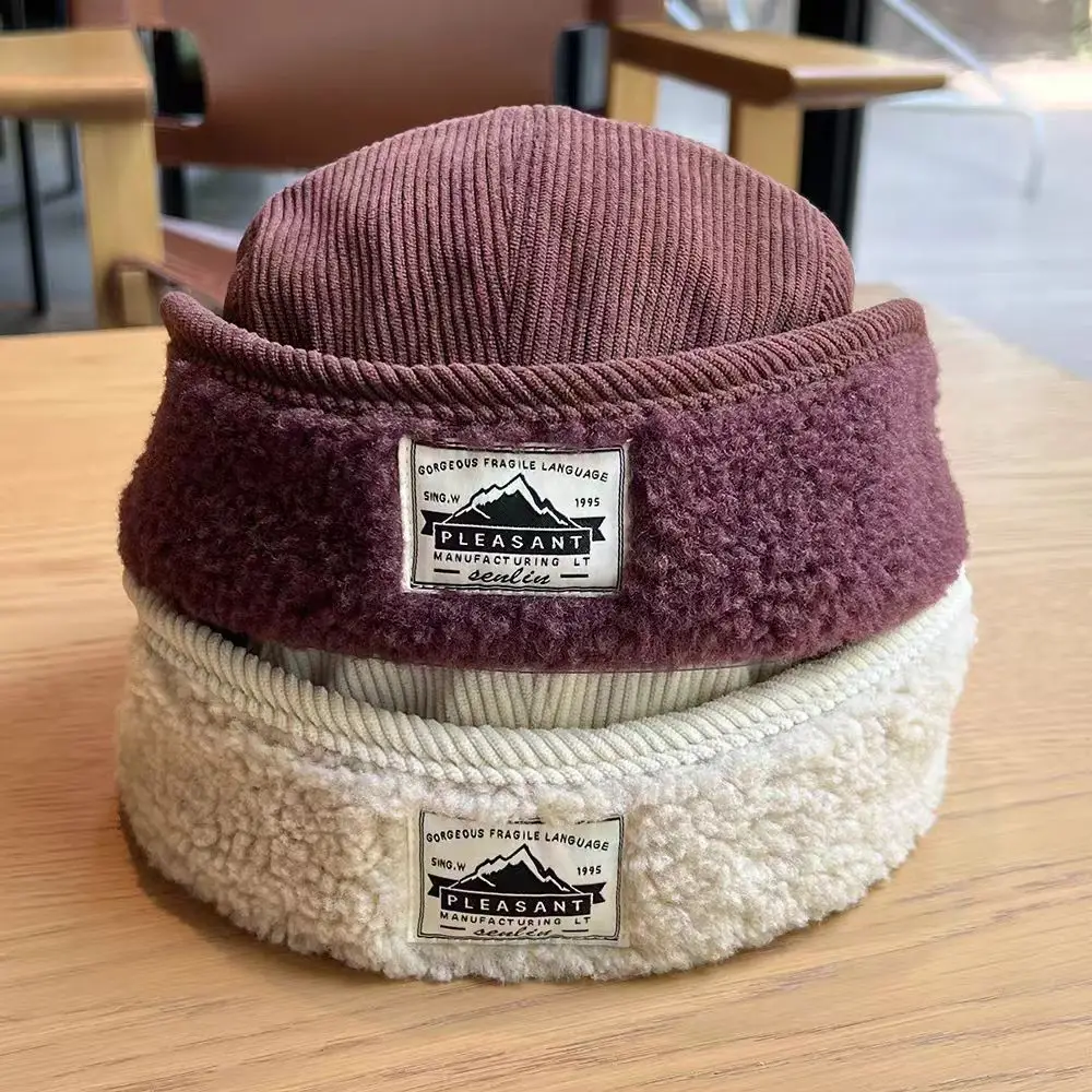 Women Warm Duckbill Cap with Reversible Embroidery — feature 6