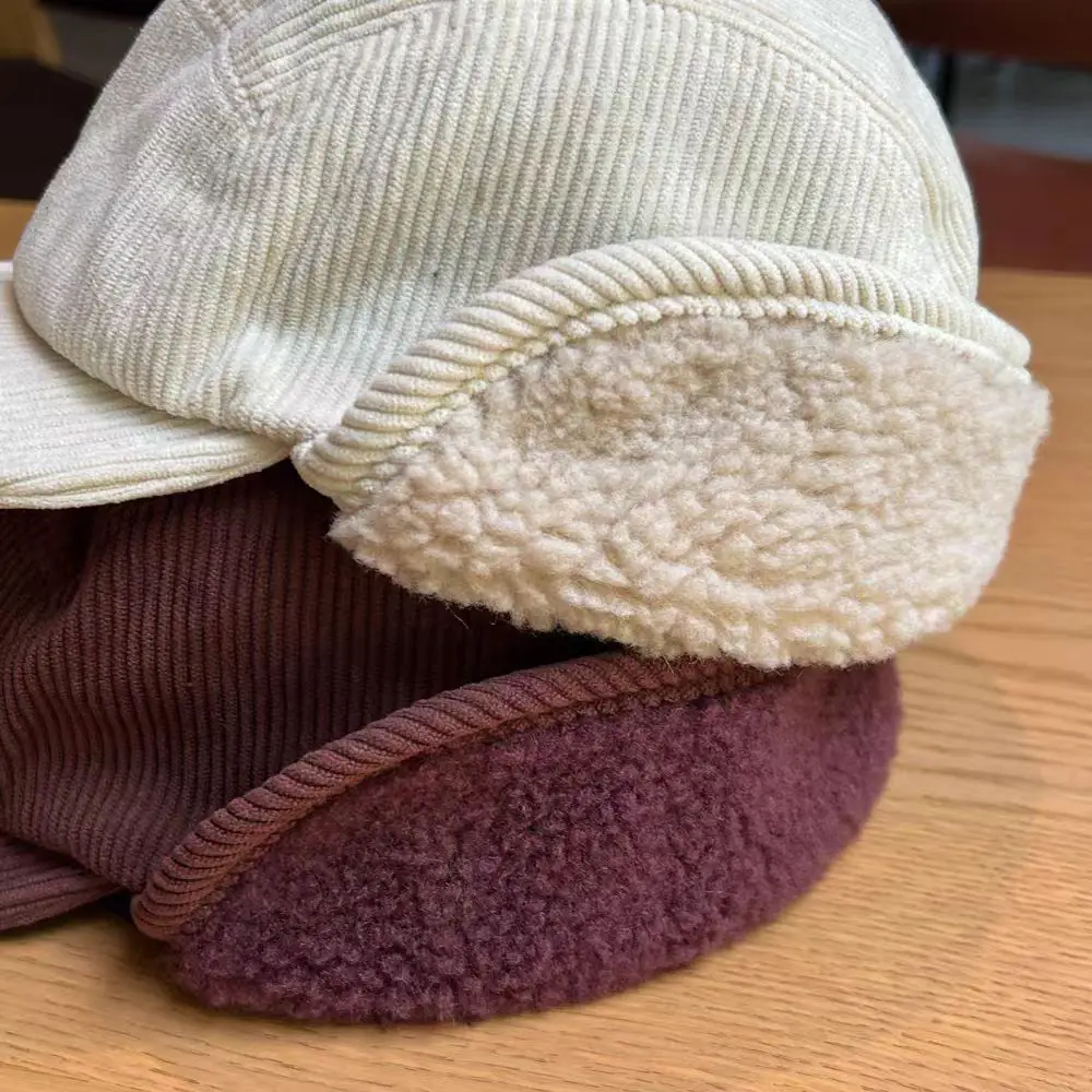 Women Warm Duckbill Cap with Reversible Embroidery — feature 9