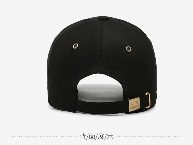Men's Black Letter Baseball Cap Autumn Winter Warm Windproof — feature 16