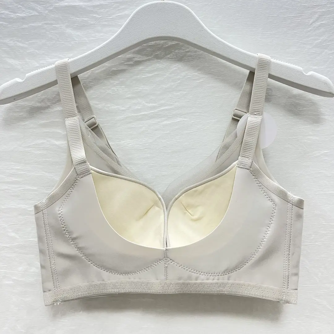 Original French-Style Seamless Adjustable Modal Comfortable Bra for Women, Anti-Sagging, Side Breast Collection, and Gathering Bra