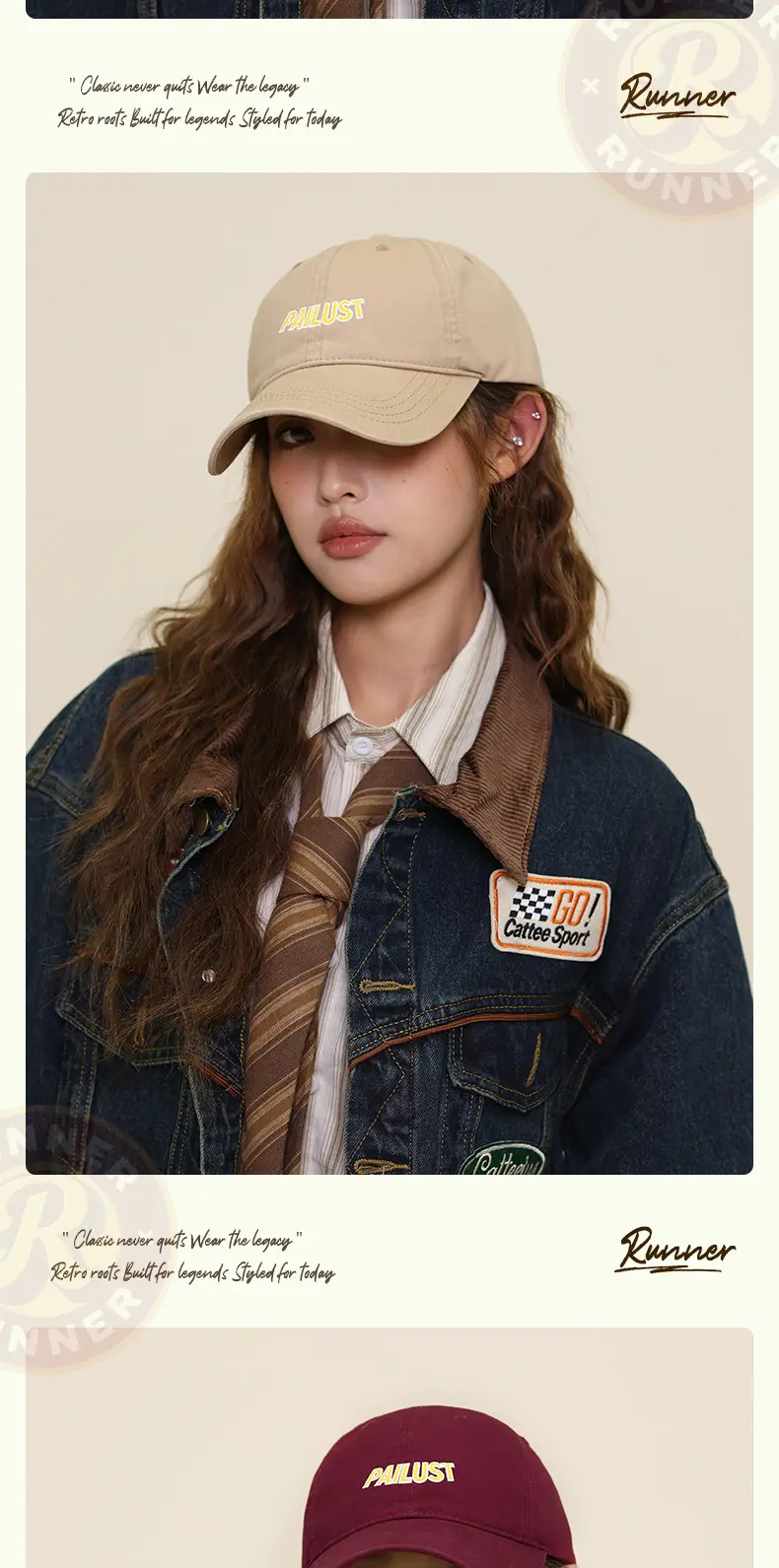 Women Baseball Cap Navy Blue "ALUST" Embroidered — feature 11