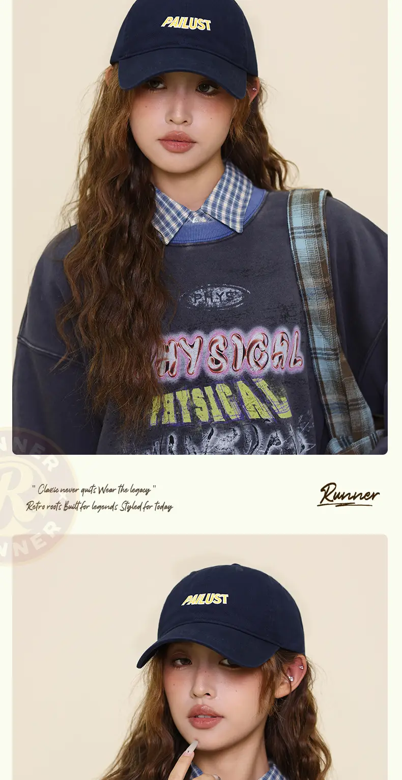 Women Baseball Cap Navy Blue "ALUST" Embroidered — feature 14