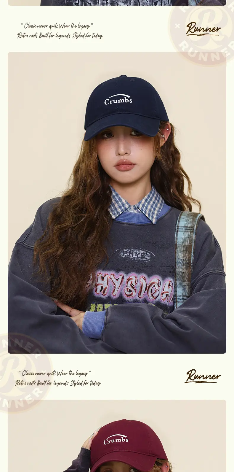 Classic White Crumbles Baseball Cap for Women — feature 11