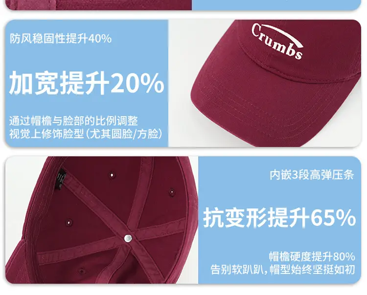 Classic White Crumbles Baseball Cap for Women — feature 5
