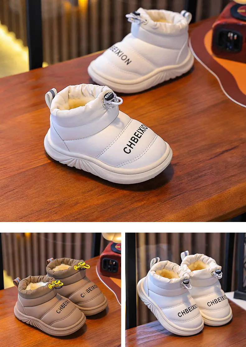 Black Floral Embellished Baby Slippers Winter Warm — feature 17