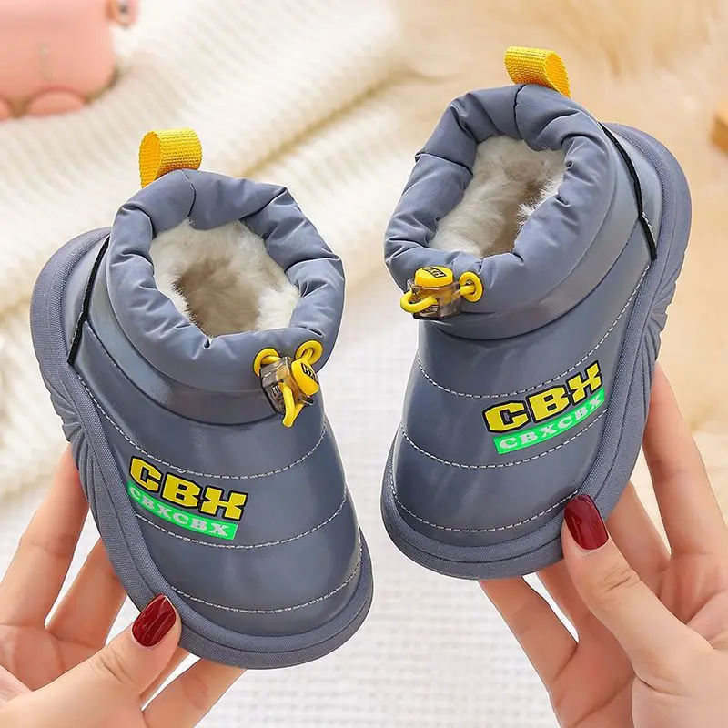 Black Floral Embellished Baby Slippers Winter Warm