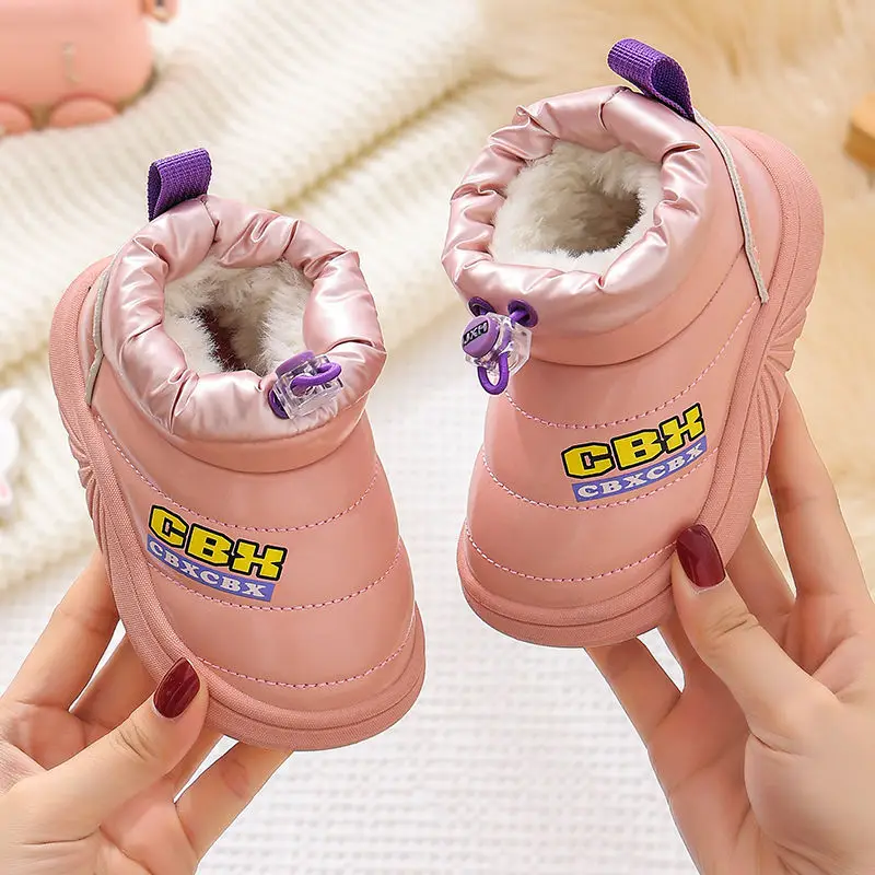 Black Floral Embellished Baby Slippers Winter Warm