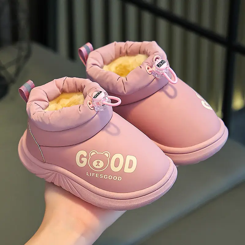 Girls Cotton Winter Baby Shoes Lightweight Waterproof