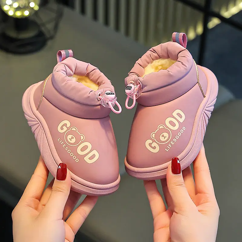 Girls Cotton Winter Baby Shoes Lightweight Waterproof
