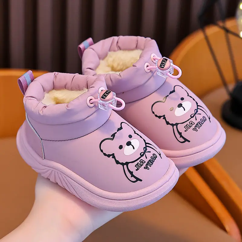 Girls Cotton Winter Baby Shoes Lightweight Waterproof