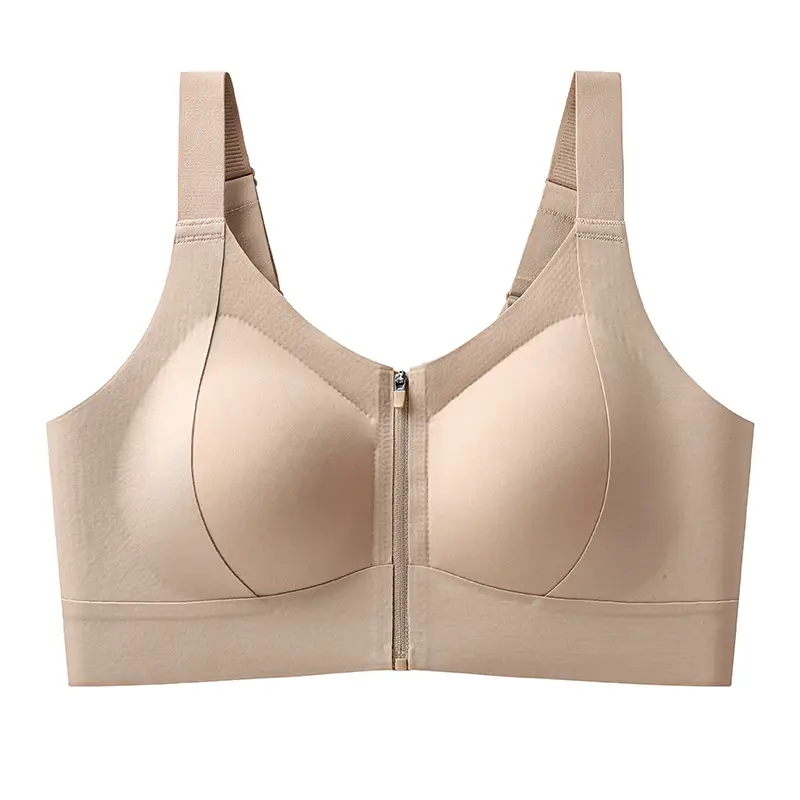 Sports Bra for Women with Big Breasts, High-Strength Shock-Proof and Anti-Sagging, Front-Pull Thin Bra Without Rims, Mesh Breathable and Beautiful Back
