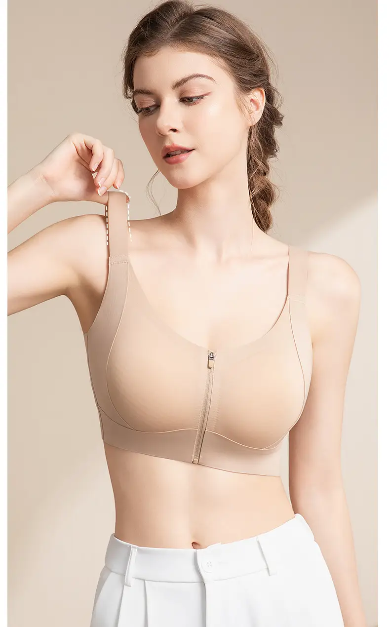 Sports Bra for Women with Big Breasts, High-Strength Shock-Proof and Anti-Sagging, Front-Pull Thin Bra Without Rims, Mesh Breathable and Beautiful Back — feature 10