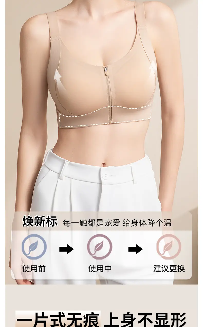 Sports Bra for Women with Big Breasts, High-Strength Shock-Proof and Anti-Sagging, Front-Pull Thin Bra Without Rims, Mesh Breathable and Beautiful Back — feature 2