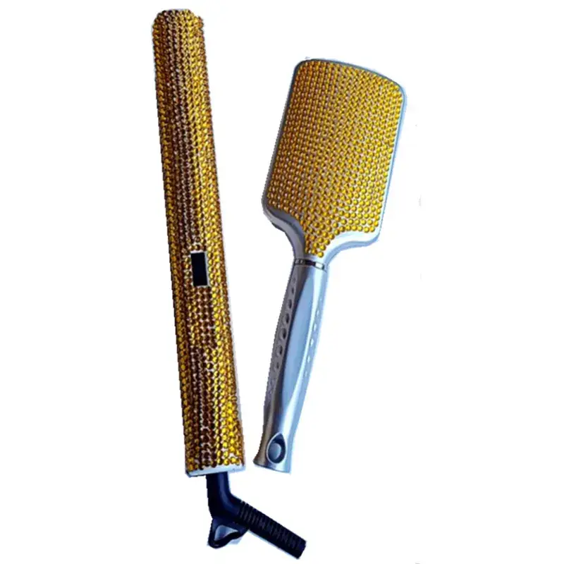 Diamond Hair Straightener Dryer with Gold Handle - Image 6