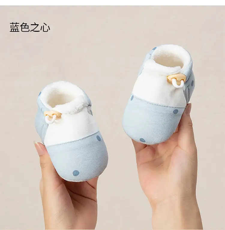 Newborn Fleece Lined Baby Shoes Socks Set 0-6M — feature 15