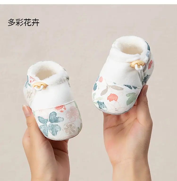 Newborn Fleece Lined Baby Shoes Socks Set 0-6M — feature 17