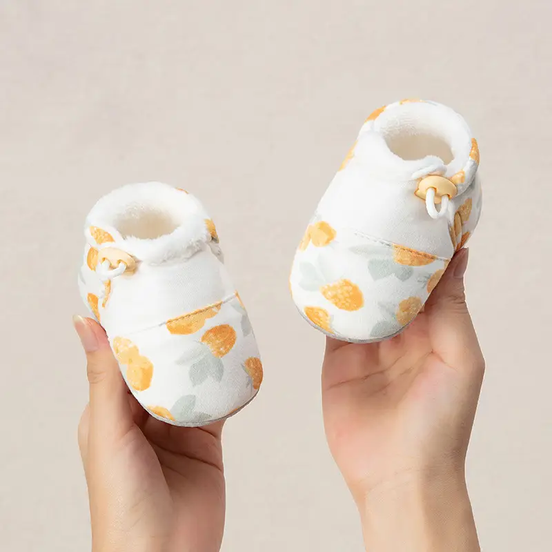 Newborn Fleece Lined Baby Shoes Socks Set 0-6M