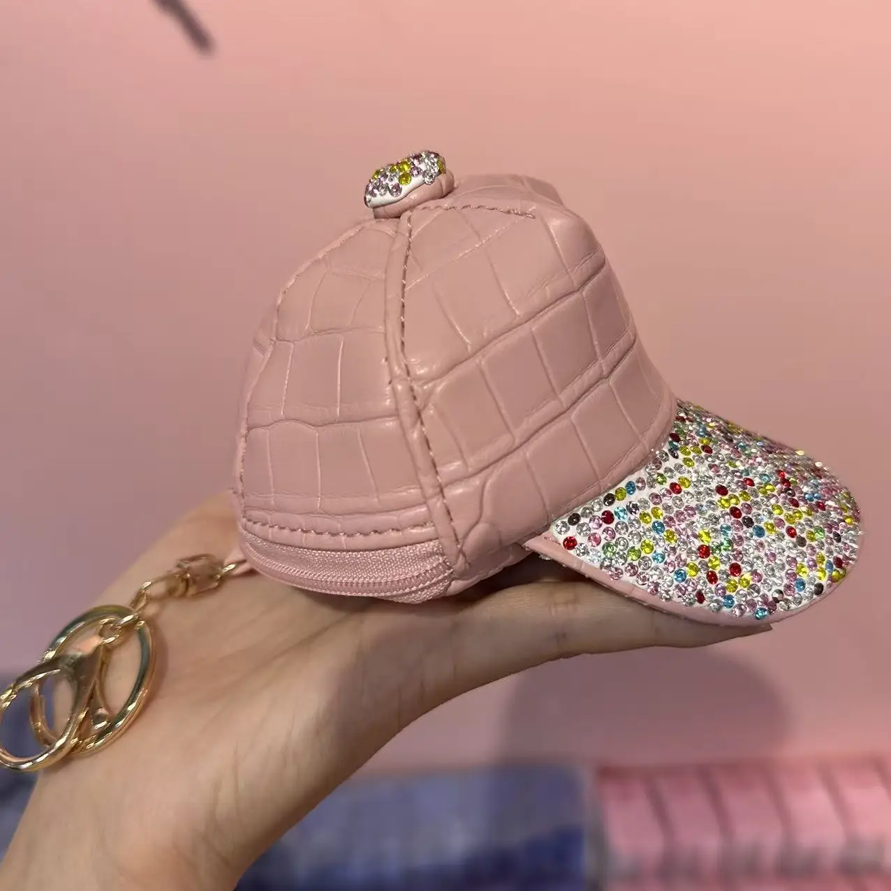 Diamond-Encrusted Women's Peaked Cap Summer Hat — feature 1