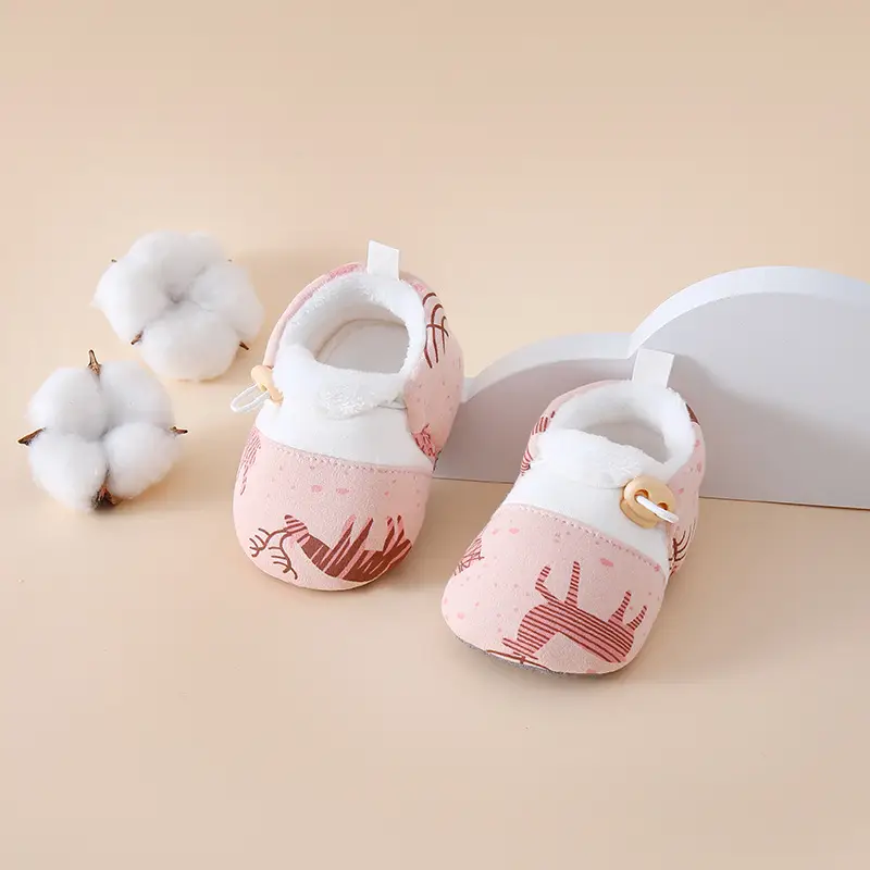 Jingqi Baby Shoes Winter Warm Velvet Socks 0-1Yr