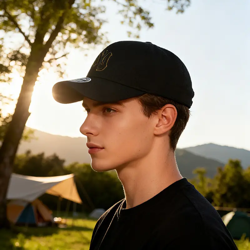 Men's 3D Letter Cap Black Green Blue Adjustable - Image 8