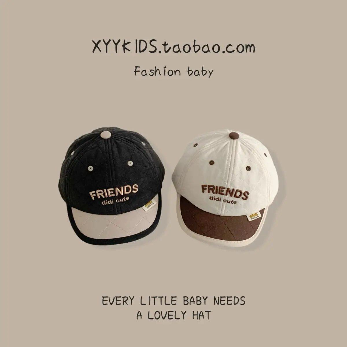 Baby Hat Winter Warm Quilted Unisex Baseball Cap with Embroidered Letters Korean Version β feature 13