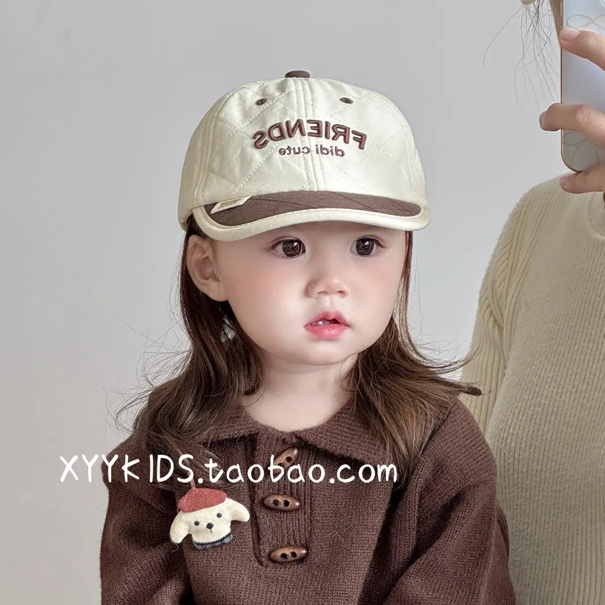 Baby Hat Winter Warm Quilted Unisex Baseball Cap with Embroidered Letters Korean Version β feature 2