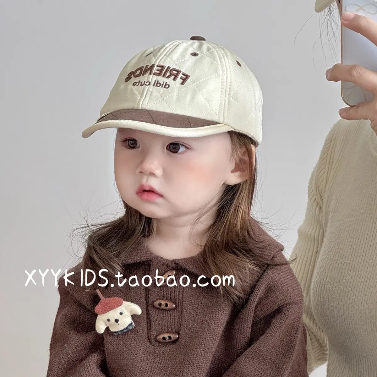 Baby Hat Winter Warm Quilted Unisex Baseball Cap with Embroidered Letters Korean Version β feature 4