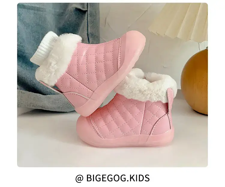 Pink Fleece Lined Baby Snow Boots for Girls — feature 15