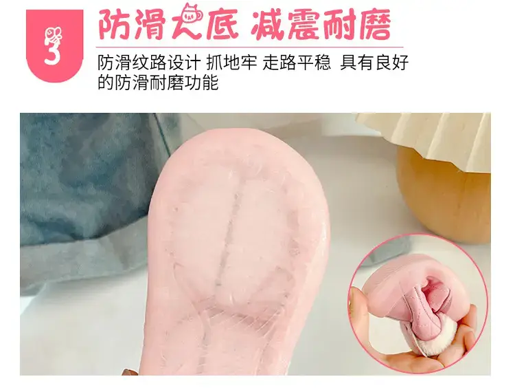 Pink Fleece Lined Baby Snow Boots for Girls — feature 6