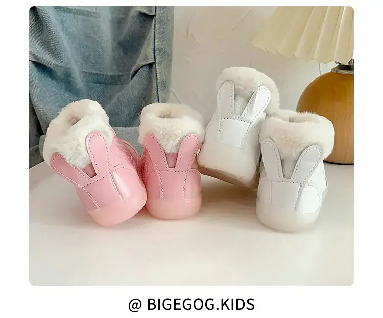 Pink Fleece Lined Baby Snow Boots for Girls — feature 9