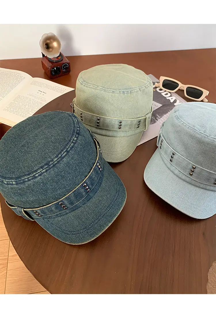 Women Vintage Washed Duckbill Cap Large Circumference — feature 10