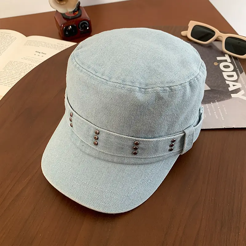 Women Vintage Washed Duckbill Cap Large Circumference - Image 3