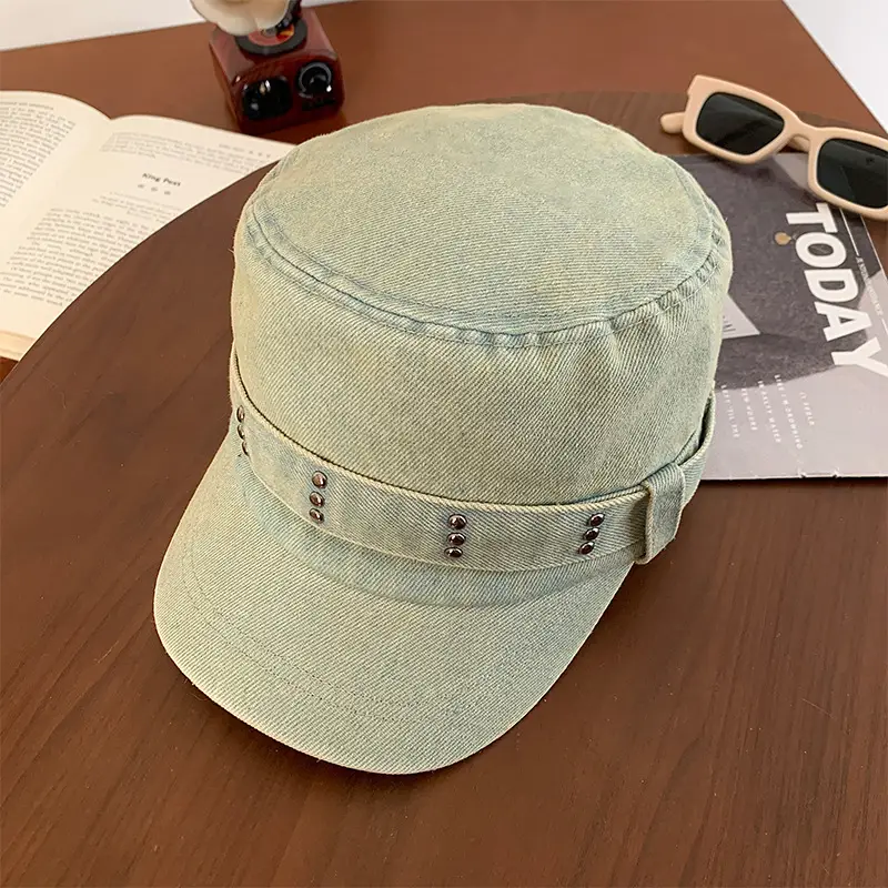 Women Vintage Washed Duckbill Cap Large Circumference - Image 4