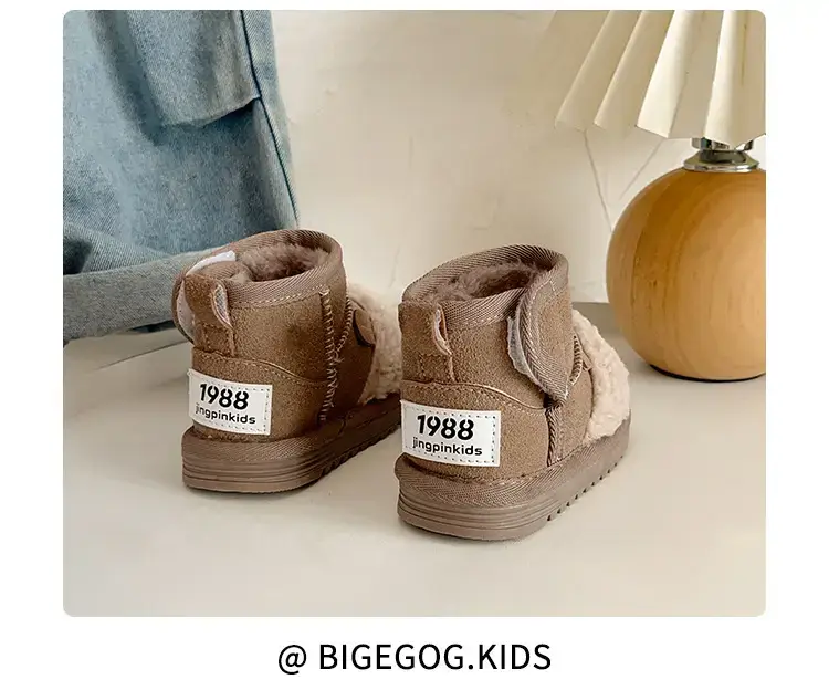 Toddler Velvet Snow Boots Cartoon Bear Autumn Winter — feature 15