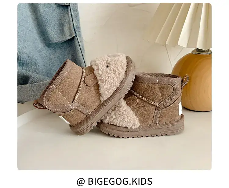 Toddler Velvet Snow Boots Cartoon Bear Autumn Winter — feature 16