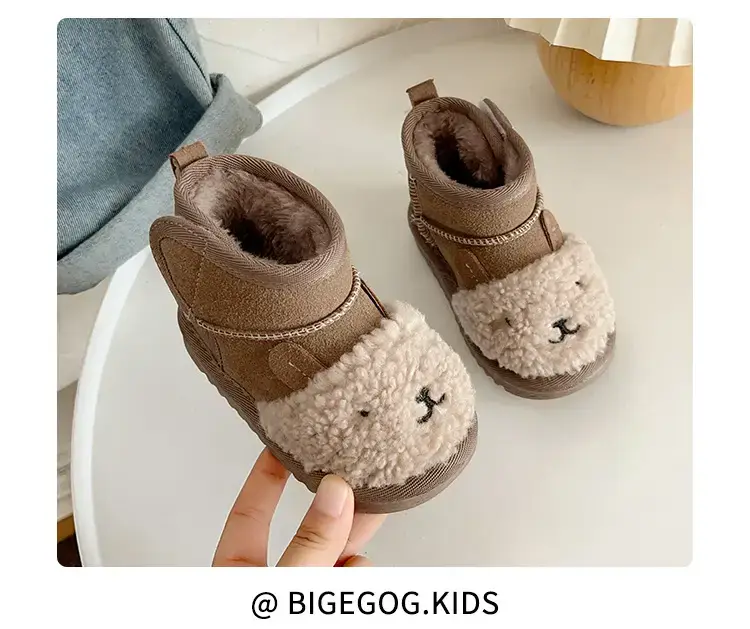 Toddler Velvet Snow Boots Cartoon Bear Autumn Winter — feature 17