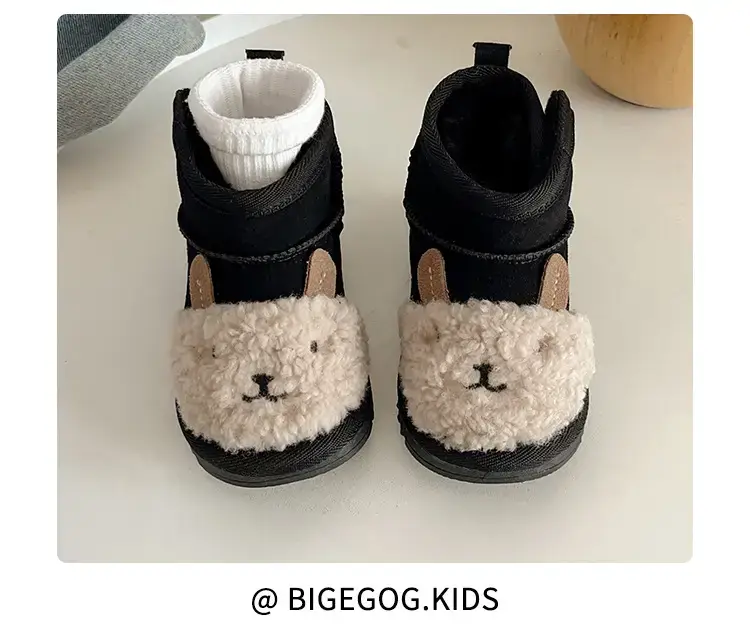 Toddler Velvet Snow Boots Cartoon Bear Autumn Winter — feature 18