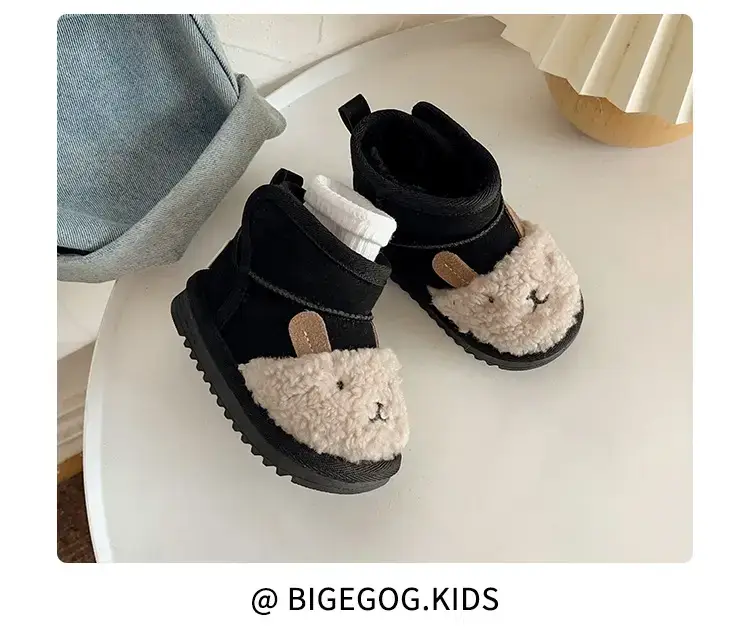 Toddler Velvet Snow Boots Cartoon Bear Autumn Winter — feature 21