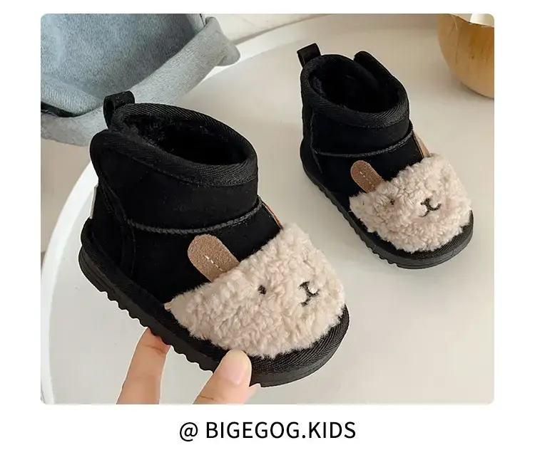 Toddler Velvet Snow Boots Cartoon Bear Autumn Winter — feature 24