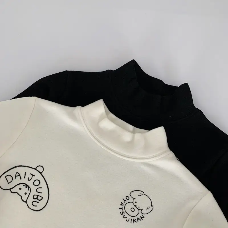 Children's Printed Long Sleeve T-Shirts Velvet Boys Off-White Medium — feature 8