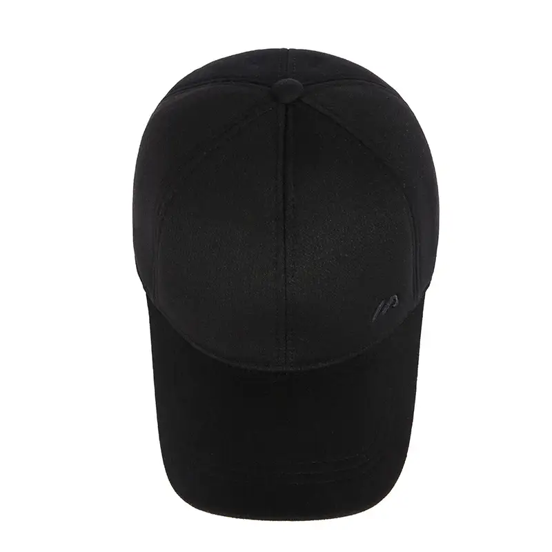 Winter Men's Black Wool Cap with Ear Protection - Image 7