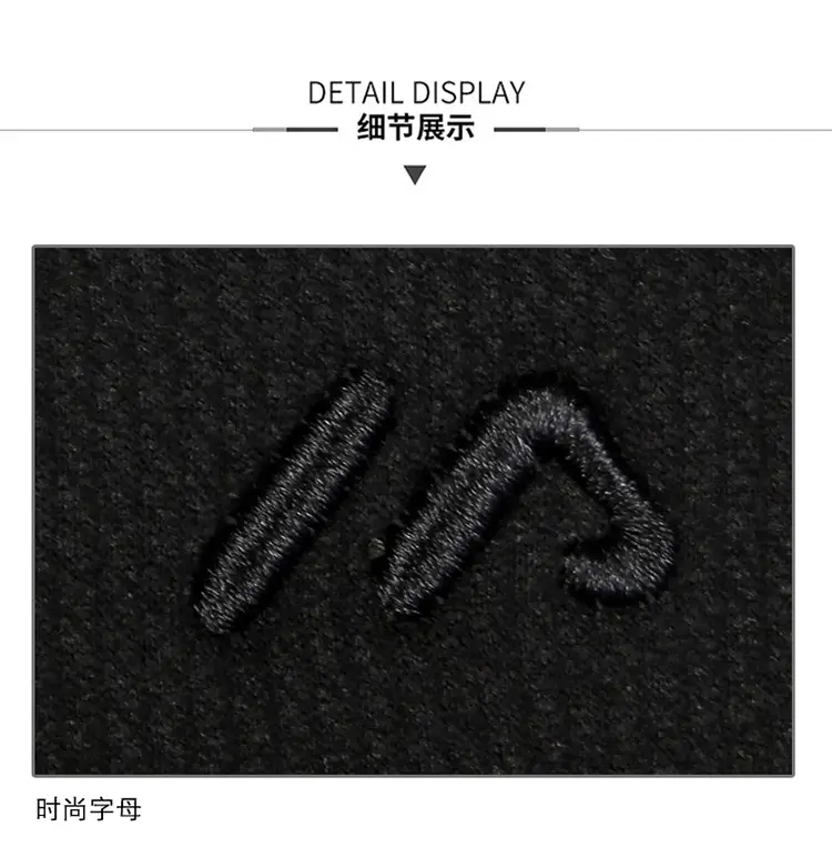 Winter Men's Black Wool Cap with Ear Protection — feature 11