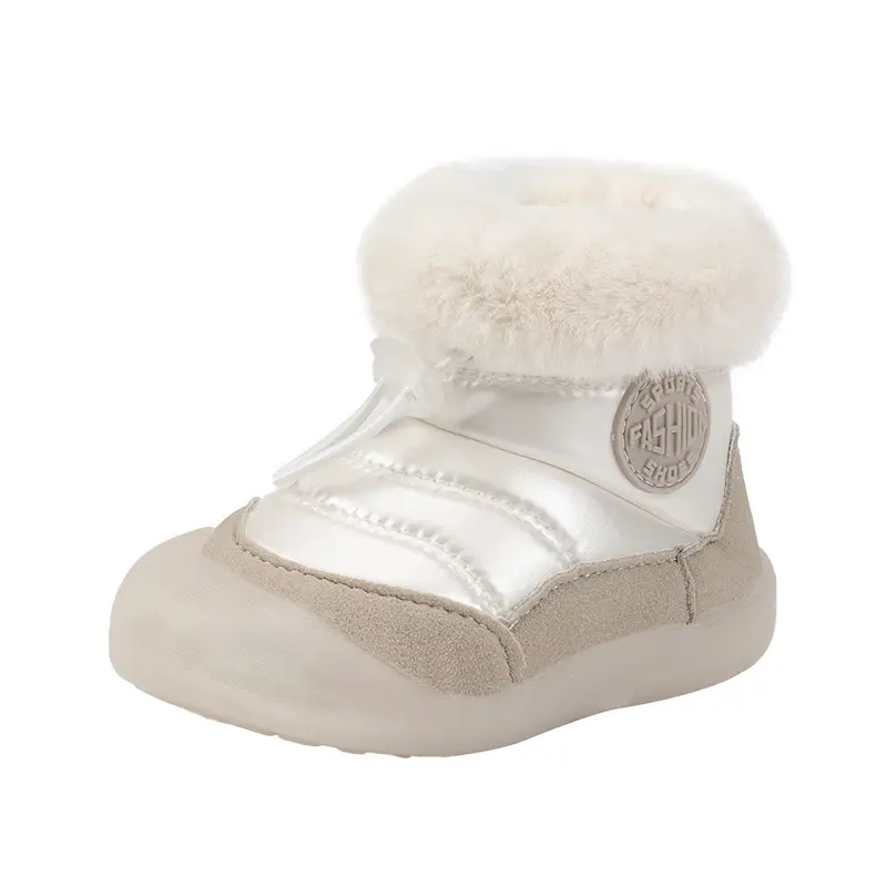 Baby Snow Boots, Boys' Fleece-Lined Cotton Shoes, Baby Toddler Shoes, Soft Soles, 0 to 1 Year Old Baby Shoes, Women's Autumn and Winter - Image 5