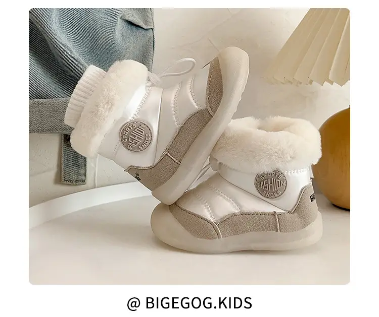 Baby Snow Boots, Boys' Fleece-Lined Cotton Shoes, Baby Toddler Shoes, Soft Soles, 0 to 1 Year Old Baby Shoes, Women's Autumn and Winter — feature 12