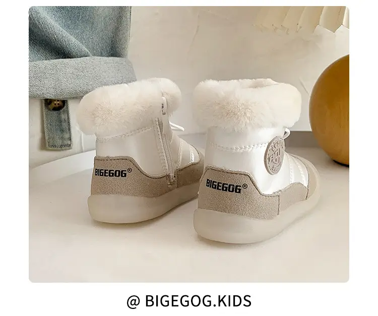 Baby Snow Boots, Boys' Fleece-Lined Cotton Shoes, Baby Toddler Shoes, Soft Soles, 0 to 1 Year Old Baby Shoes, Women's Autumn and Winter — feature 13