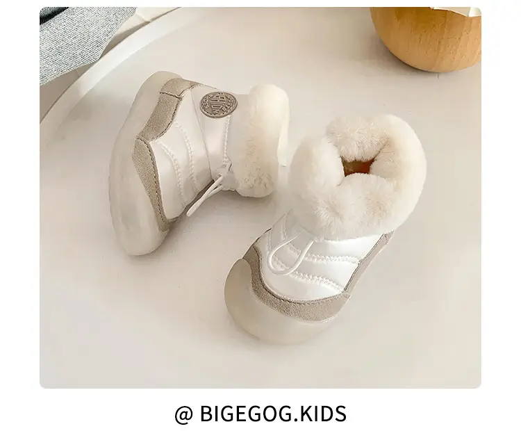 Baby Snow Boots, Boys' Fleece-Lined Cotton Shoes, Baby Toddler Shoes, Soft Soles, 0 to 1 Year Old Baby Shoes, Women's Autumn and Winter — feature 14