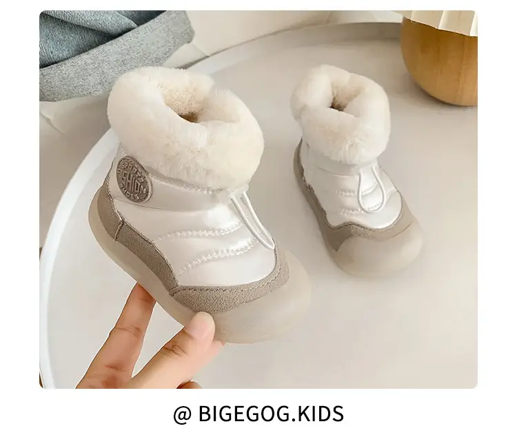 Baby Snow Boots, Boys' Fleece-Lined Cotton Shoes, Baby Toddler Shoes, Soft Soles, 0 to 1 Year Old Baby Shoes, Women's Autumn and Winter — feature 15